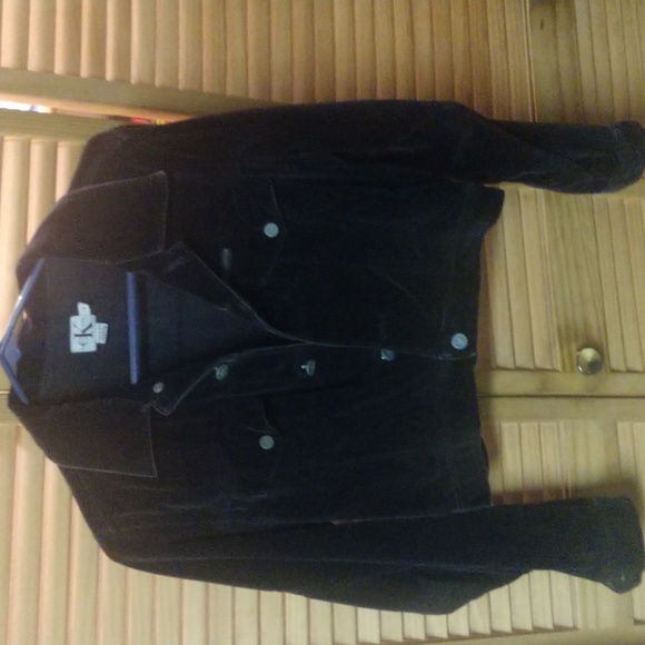 Calvin Klein Brand Vintage Women's Black Velvet Jacket-Size Medium - Picture 6 of 9